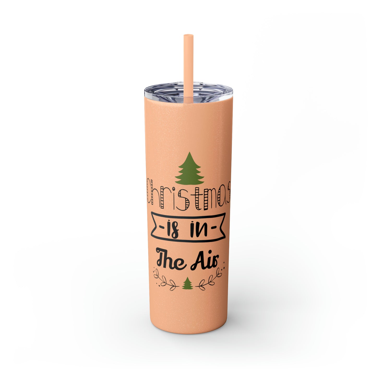 Christmas Is In The Air Skinny Tumbler with Straw, 20oz