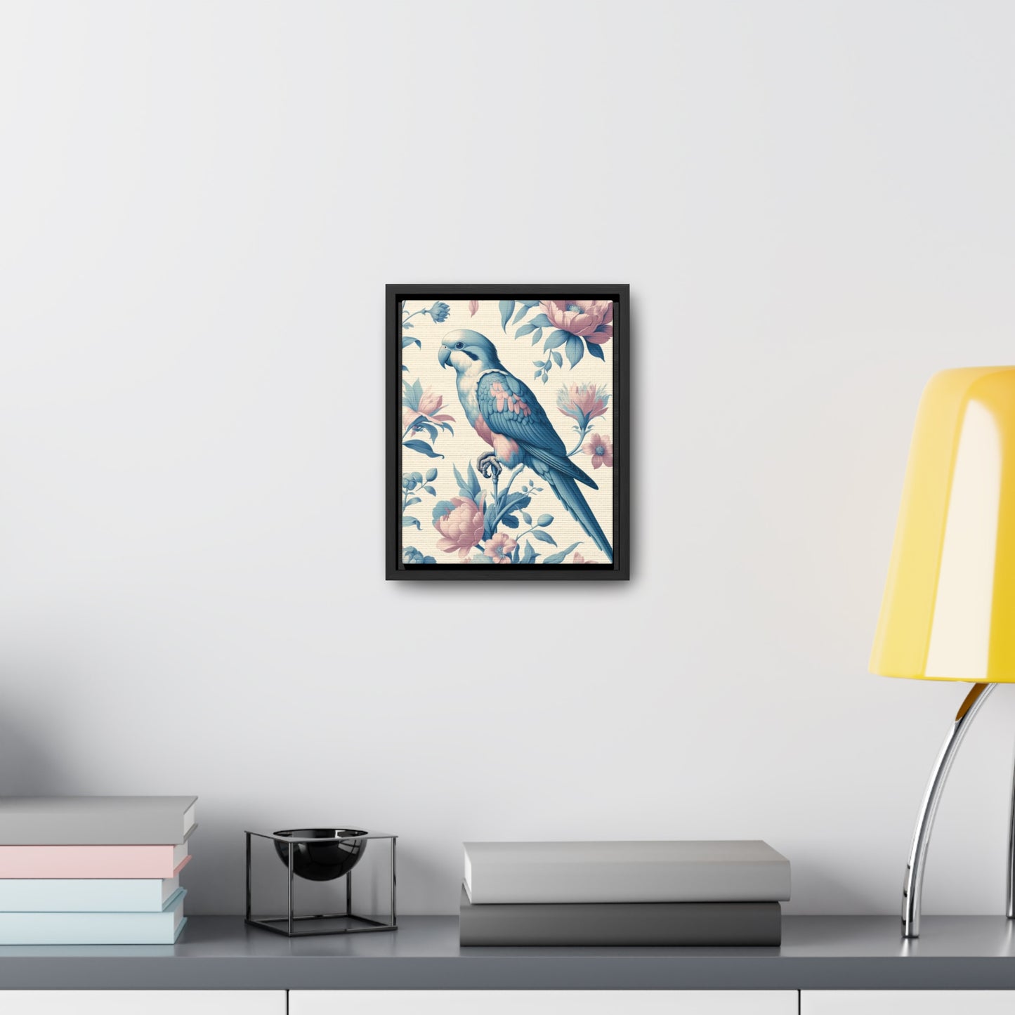 Quaker Parrot Vertical Framed Art