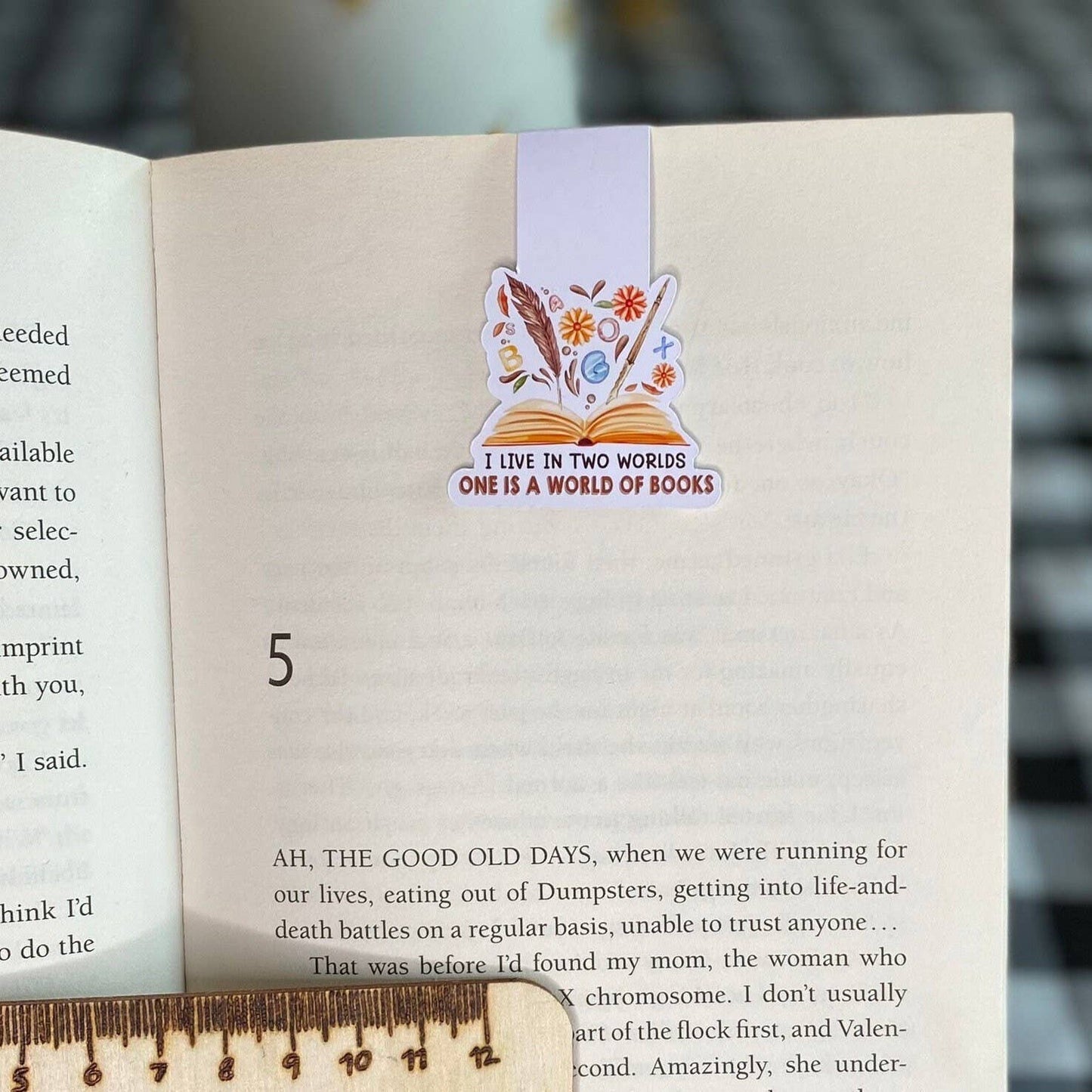 Two worlds, magnetic bookmark, perfect gift for readers