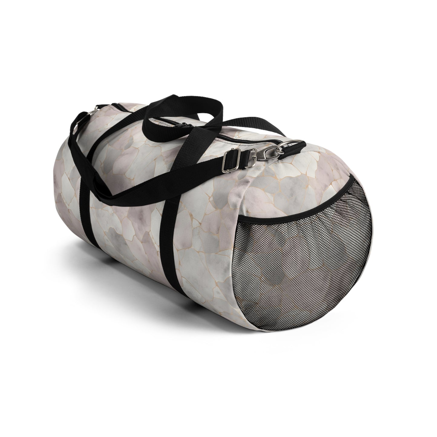 White Marbled Duffel Bag