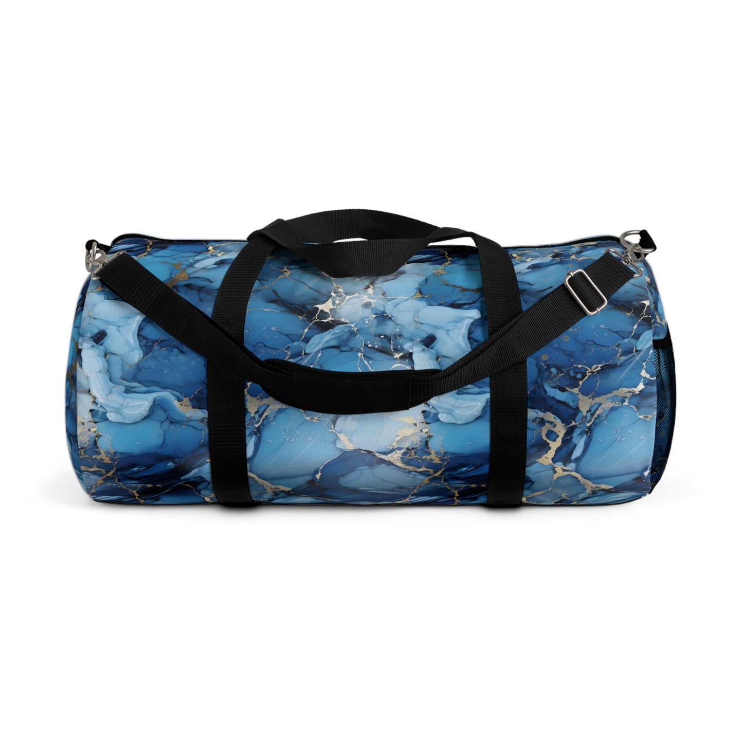 Blue Marbled Duffel Bag