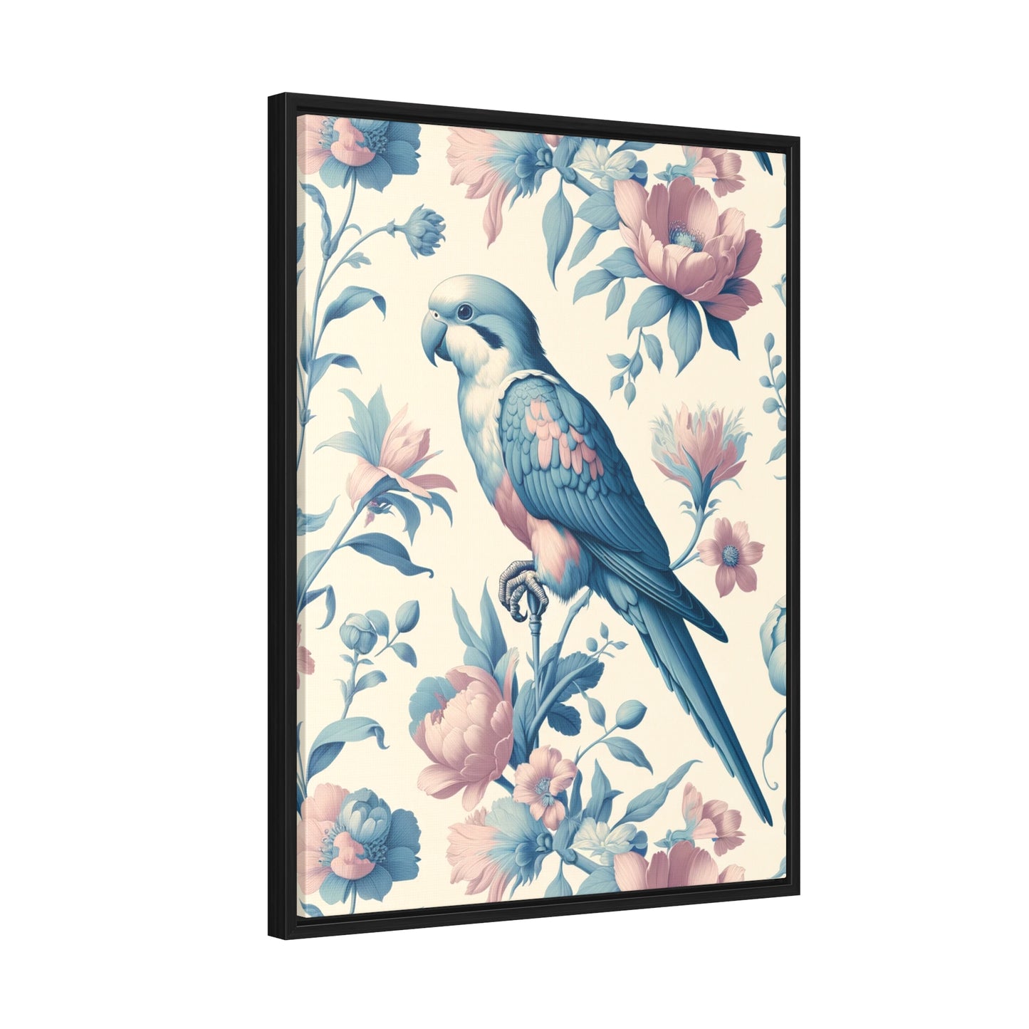 Quaker Parrot Vertical Framed Art