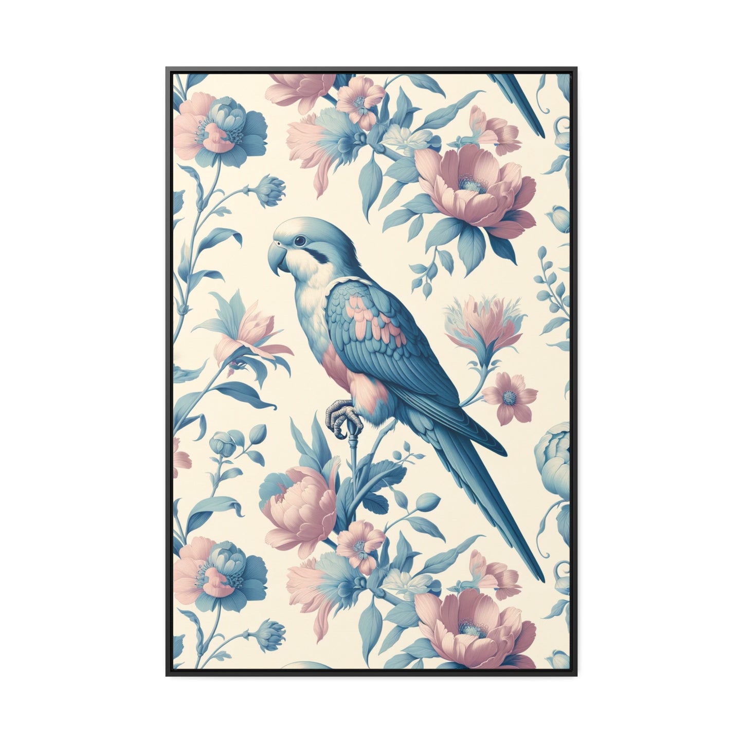 Quaker Parrot Vertical Framed Art