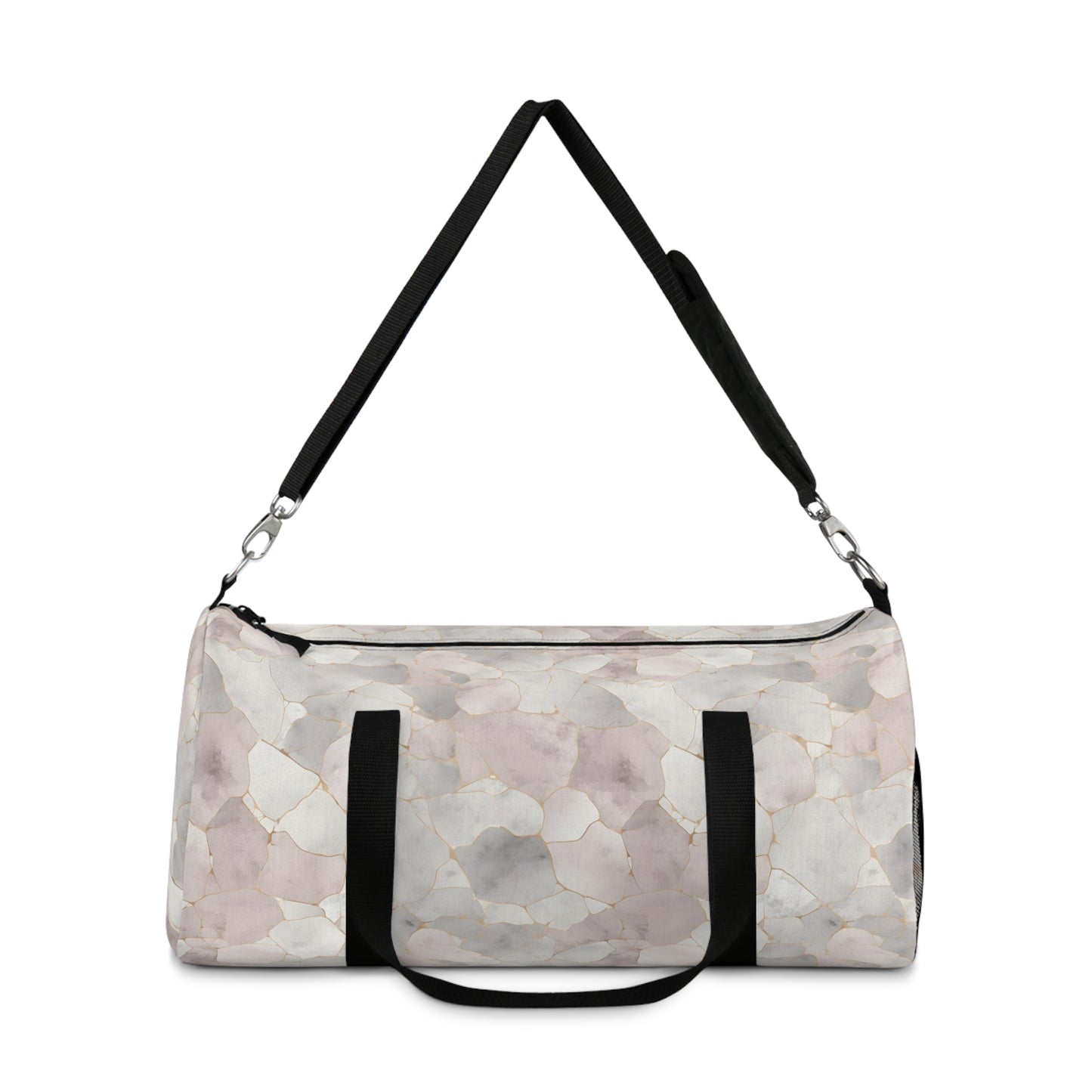 White Marbled Duffel Bag