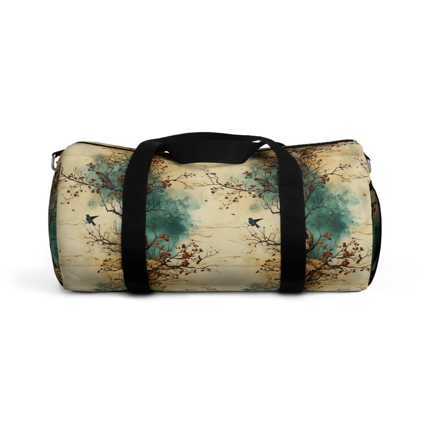 Autumn Trees and Bird Flying Duffel Bag