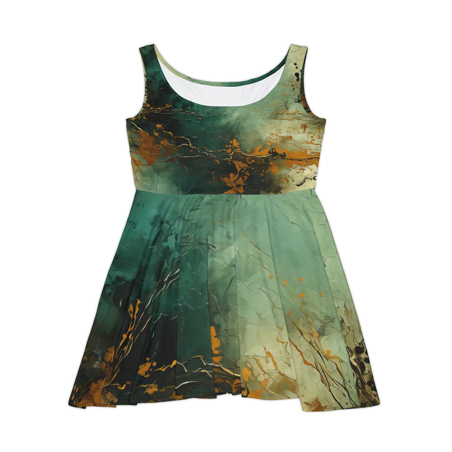 Dark Marble Skater Dress