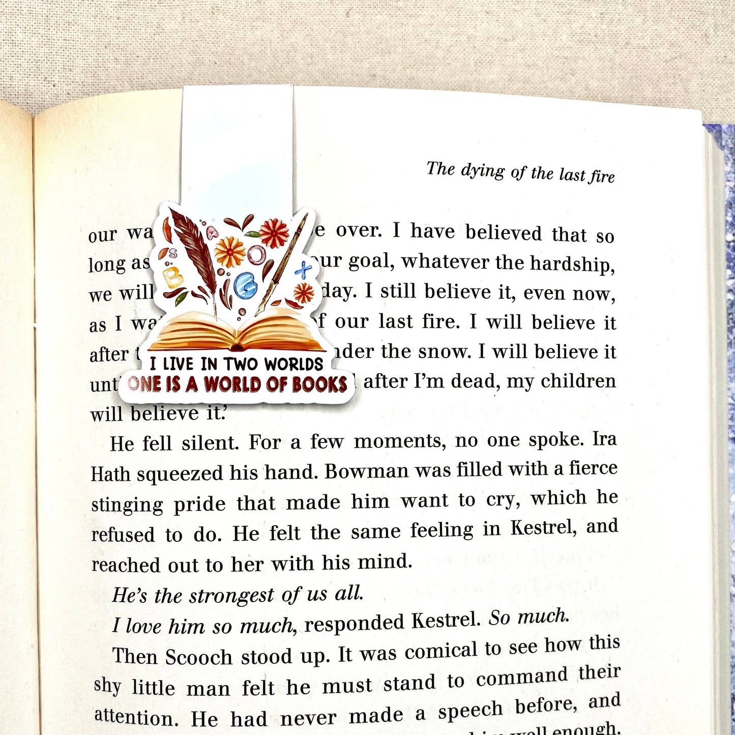 Two worlds, magnetic bookmark, perfect gift for readers