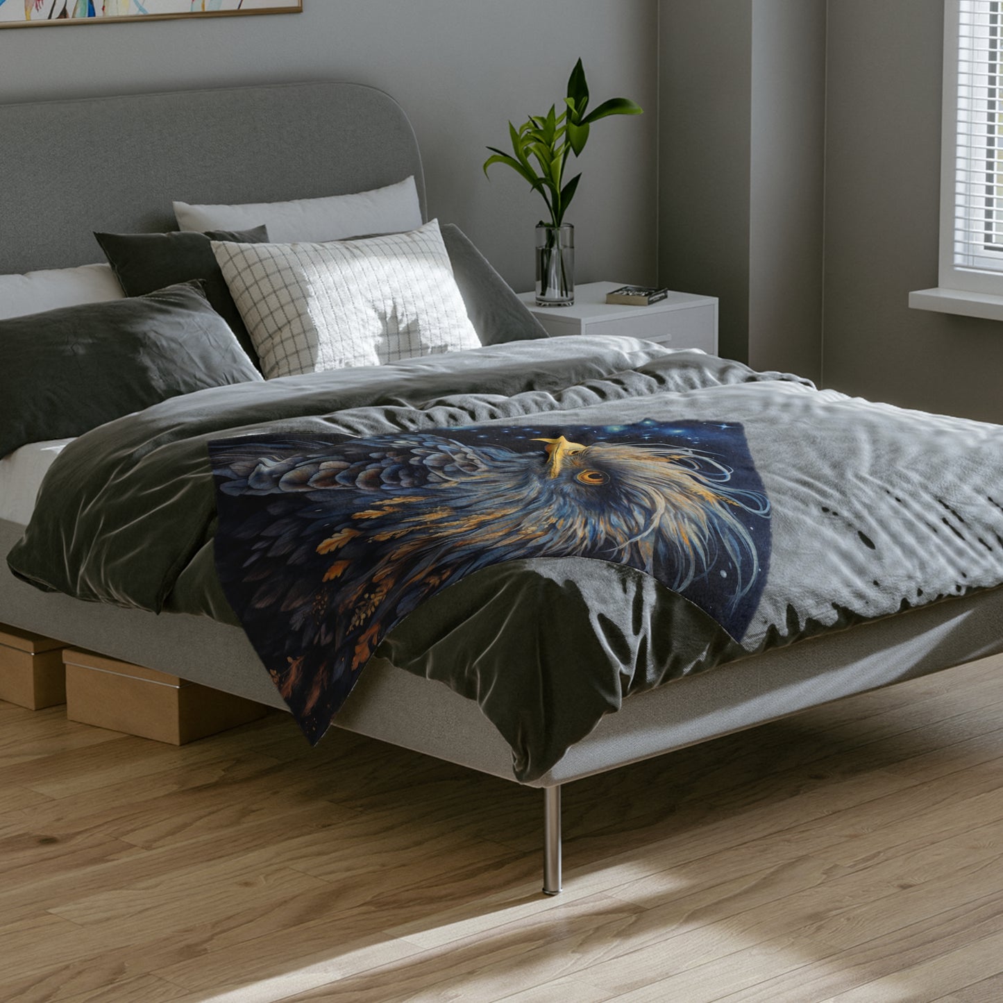 Royal Bird 4 Velveteen Minky Blanket