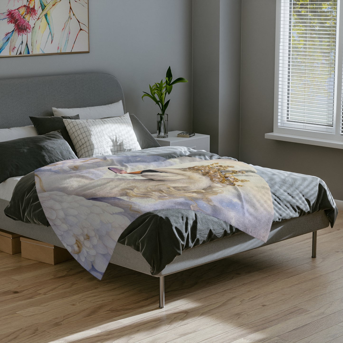 Royal Bird 3 Velveteen Minky Blanket