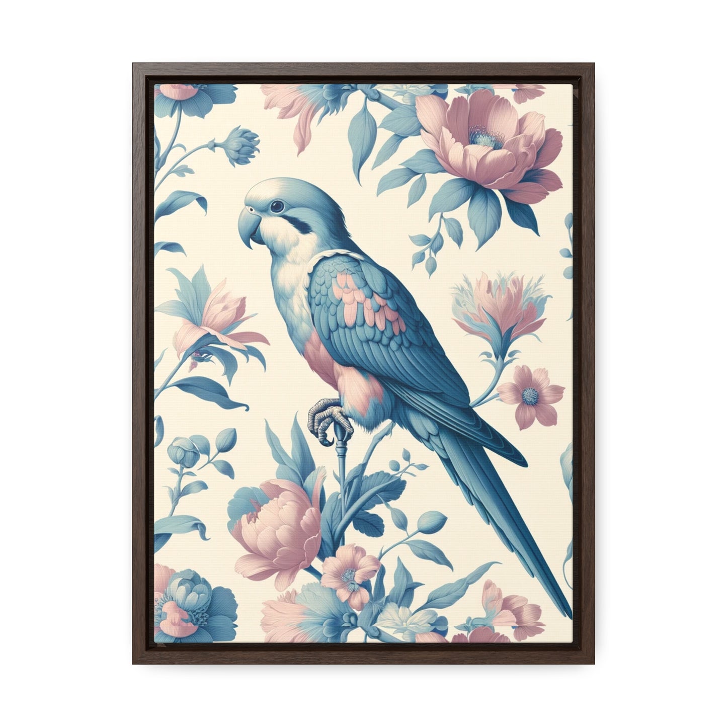 Quaker Parrot Vertical Framed Art