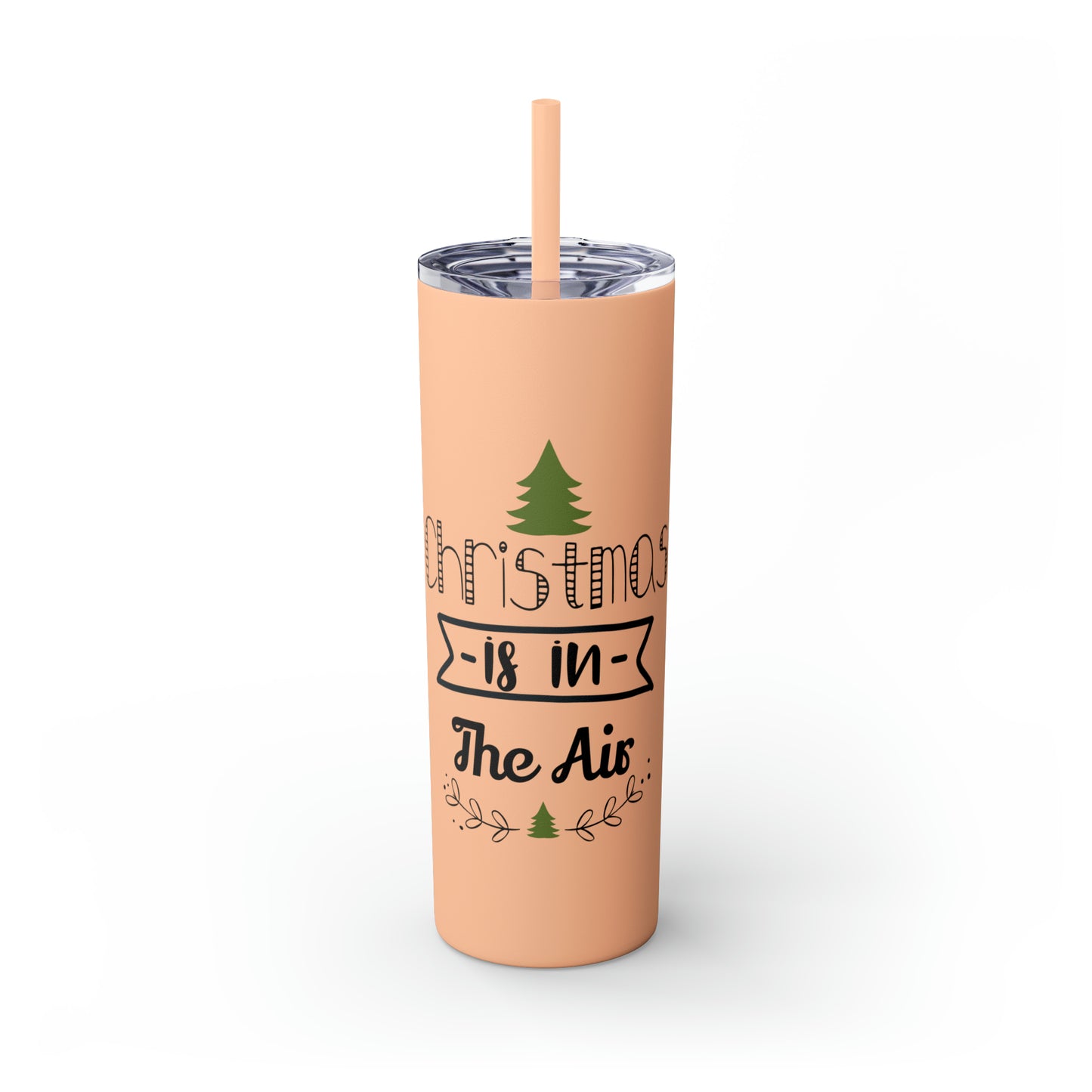 Christmas Is In The Air Skinny Tumbler with Straw, 20oz
