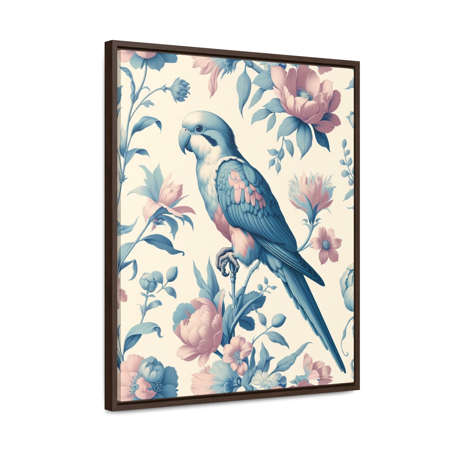 Quaker Parrot Vertical Framed Art