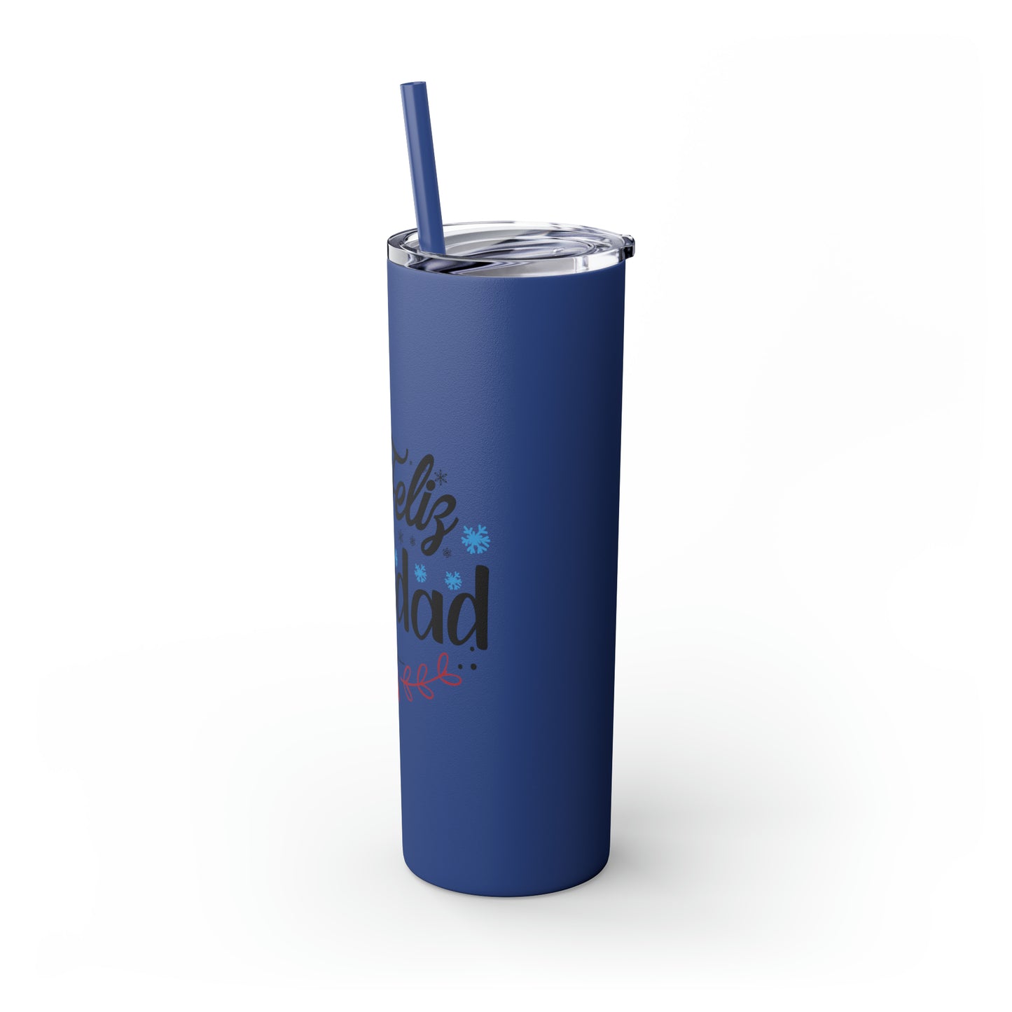 Feliz Navidad Skinny Tumbler with Straw, 20oz