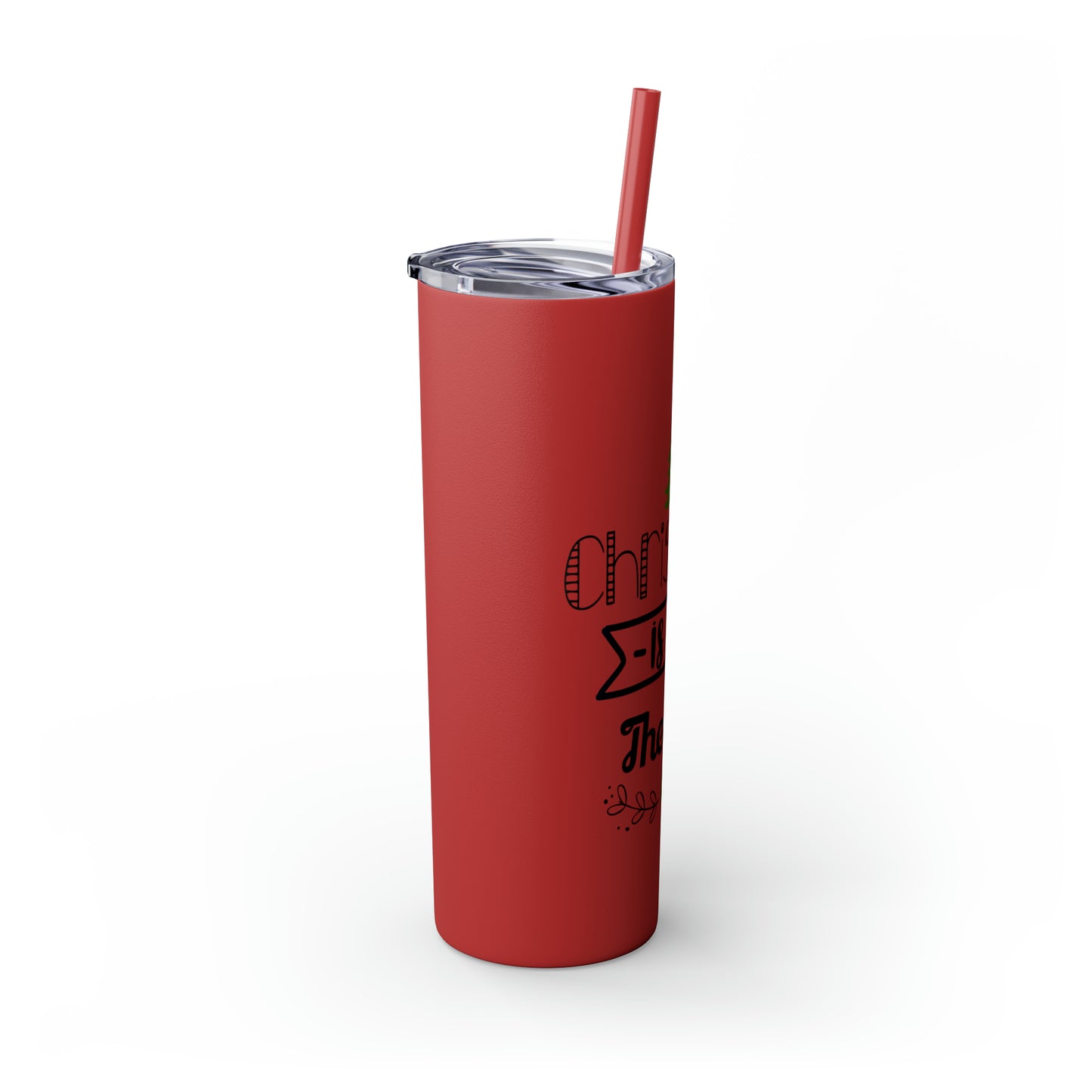 Christmas Is In The Air Skinny Tumbler with Straw, 20oz