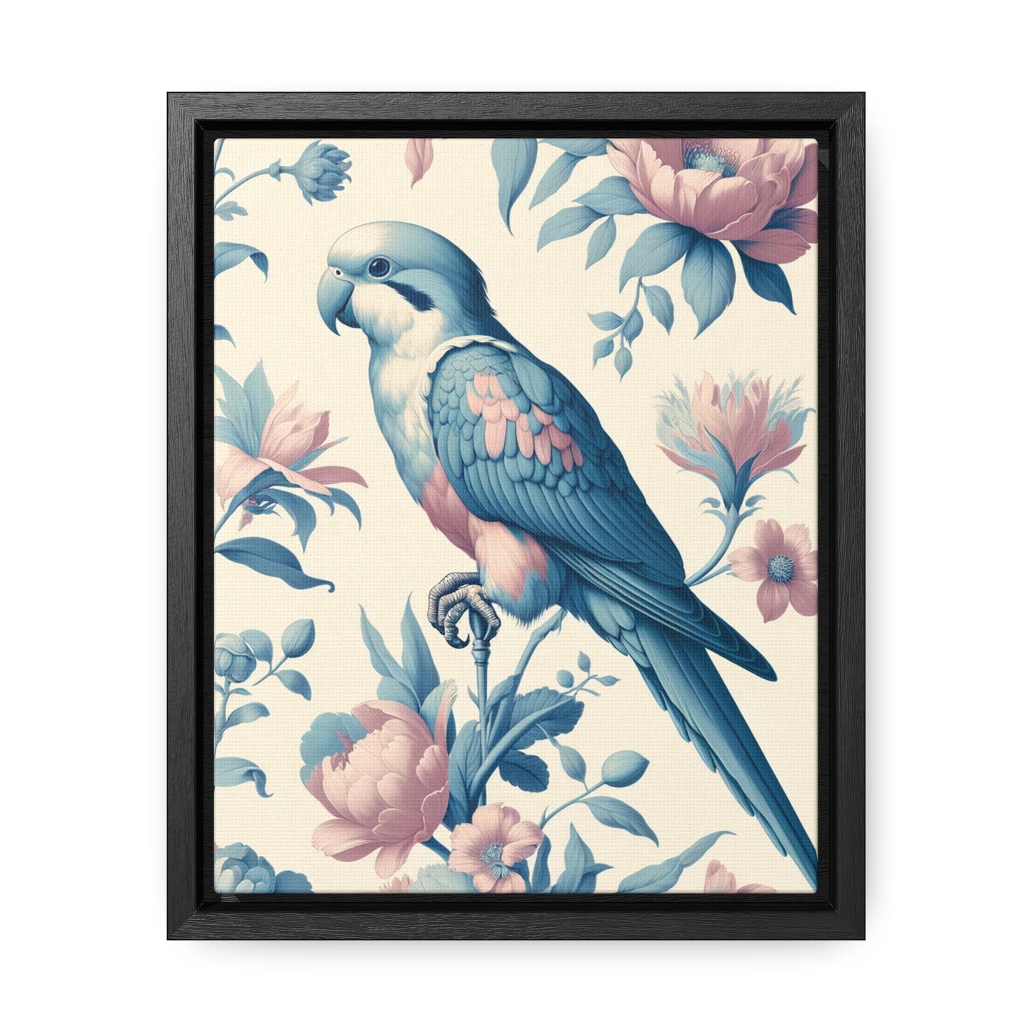 Quaker Parrot Vertical Framed Art