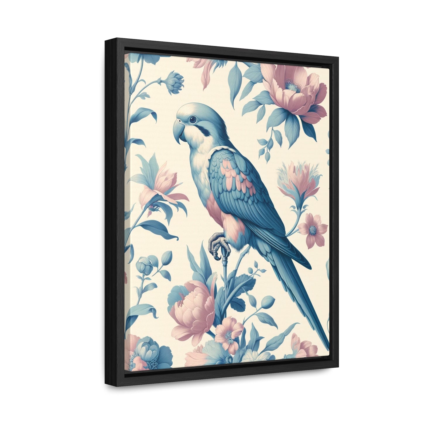 Quaker Parrot Vertical Framed Art