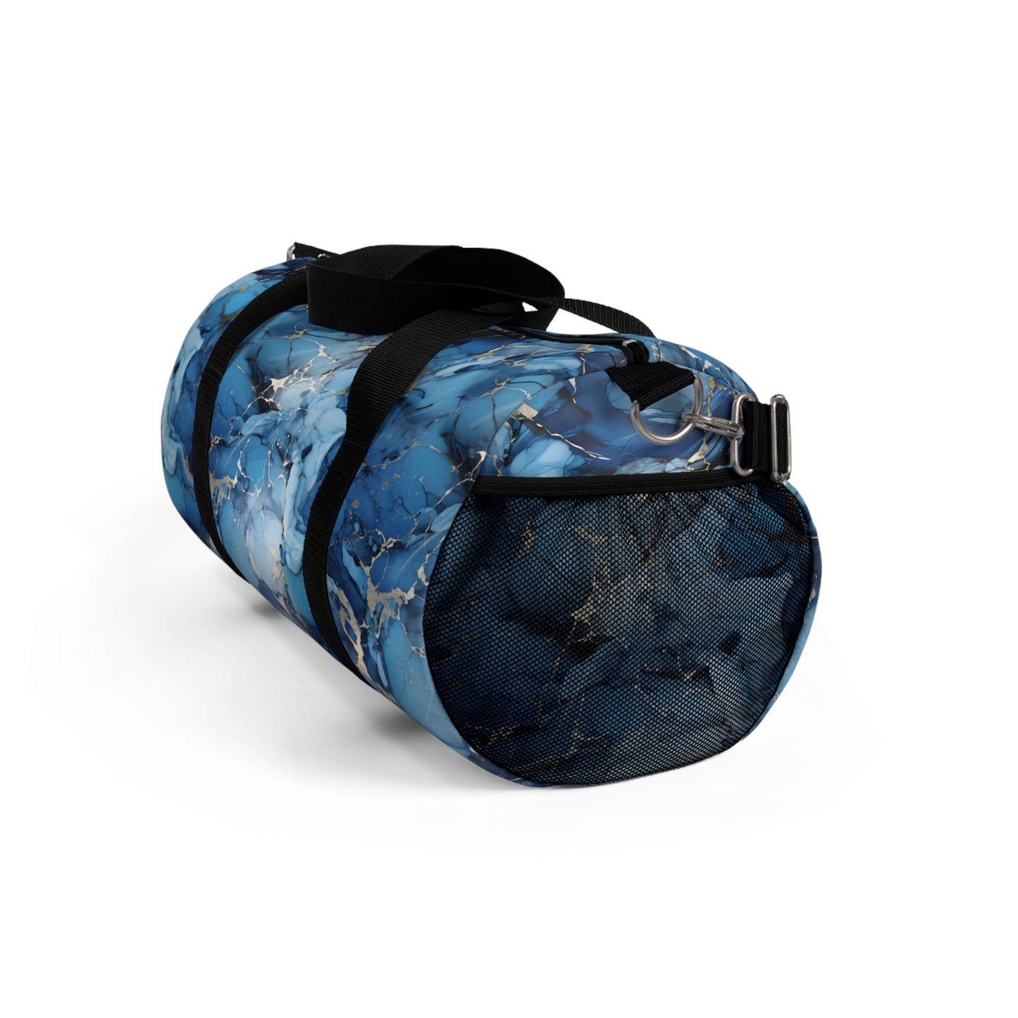 Blue Marbled Duffel Bag