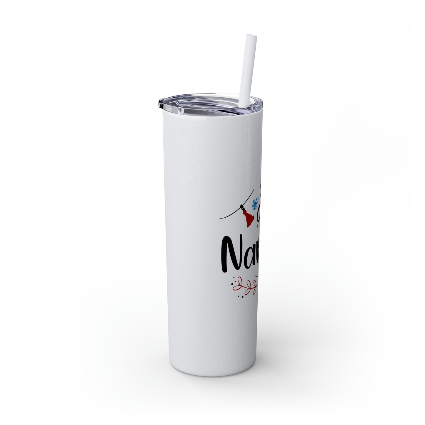 Feliz Navidad Skinny Tumbler with Straw, 20oz