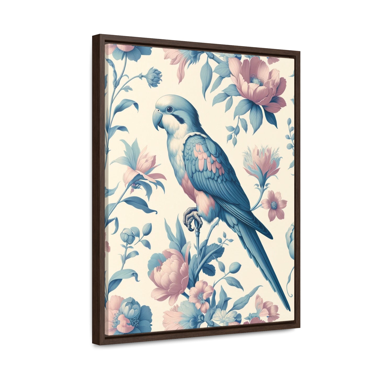 Quaker Parrot Vertical Framed Art