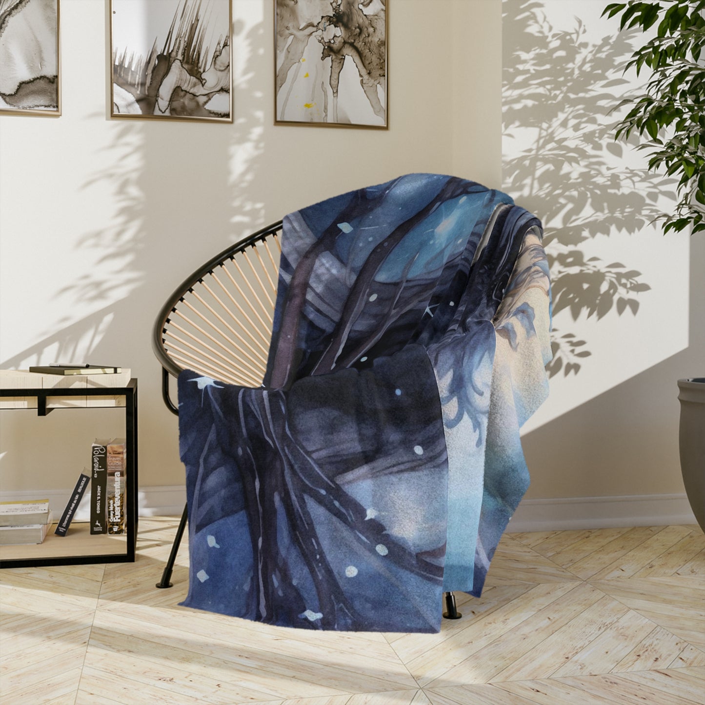 Royal Bird 2 Velveteen Minky Blanket