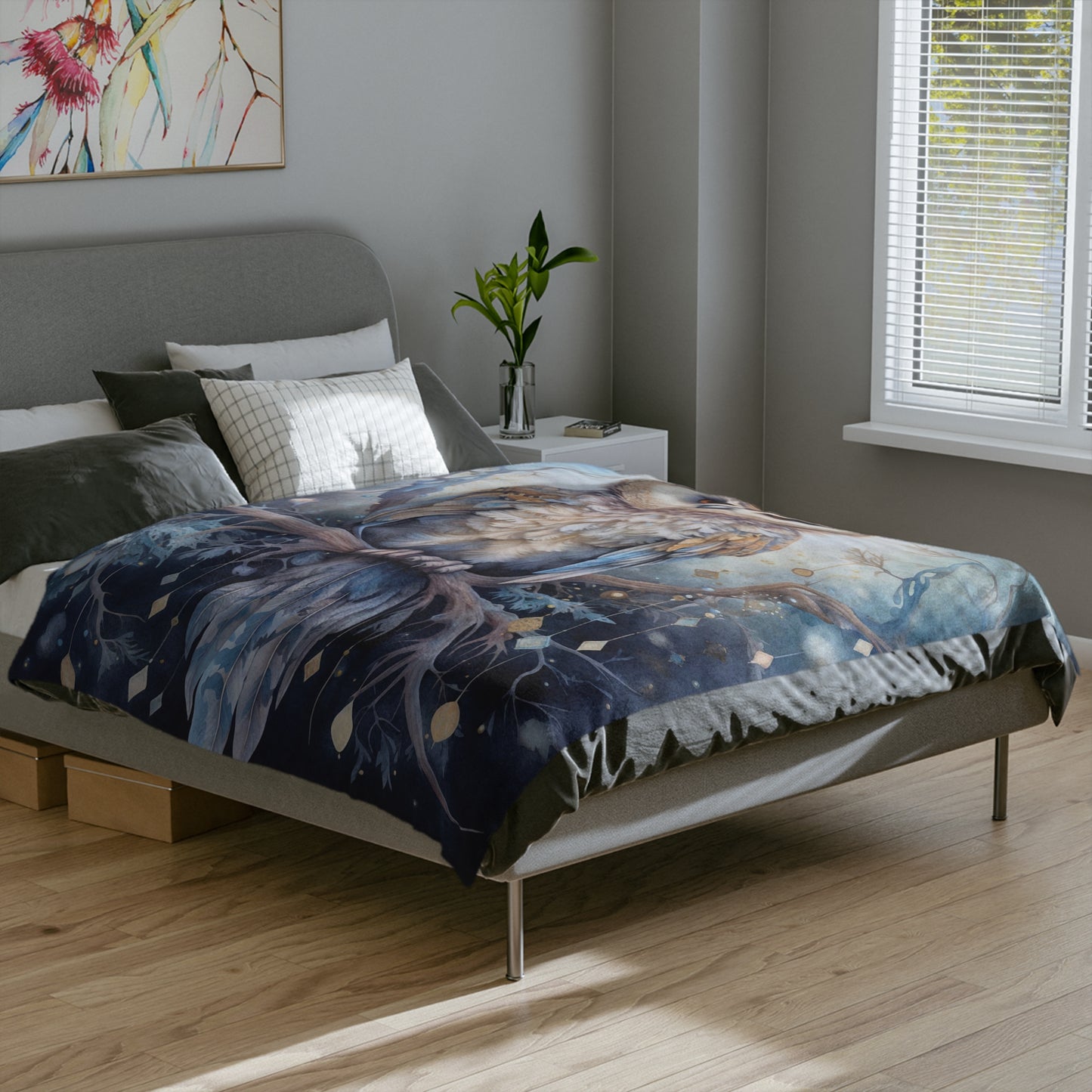 Royal Bird 9 Velveteen Minky Blanket