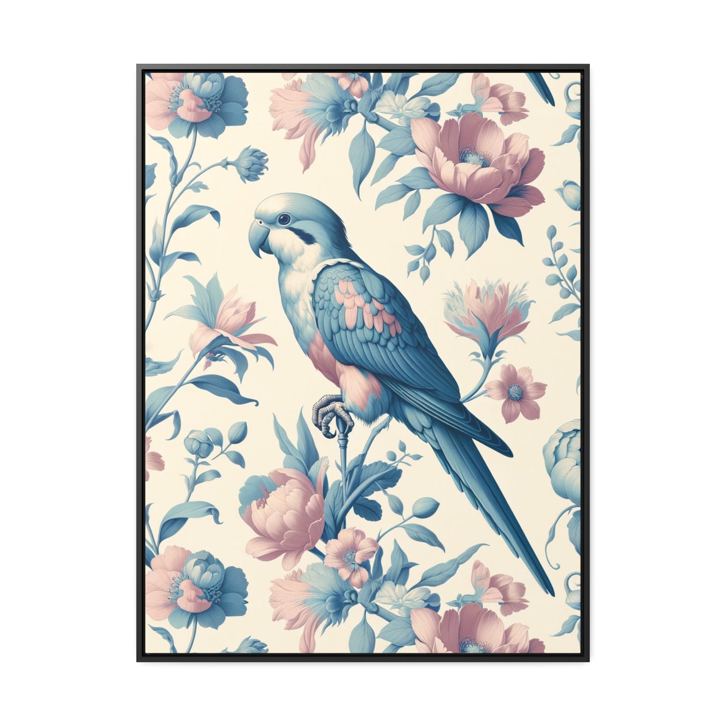 Quaker Parrot Vertical Framed Art