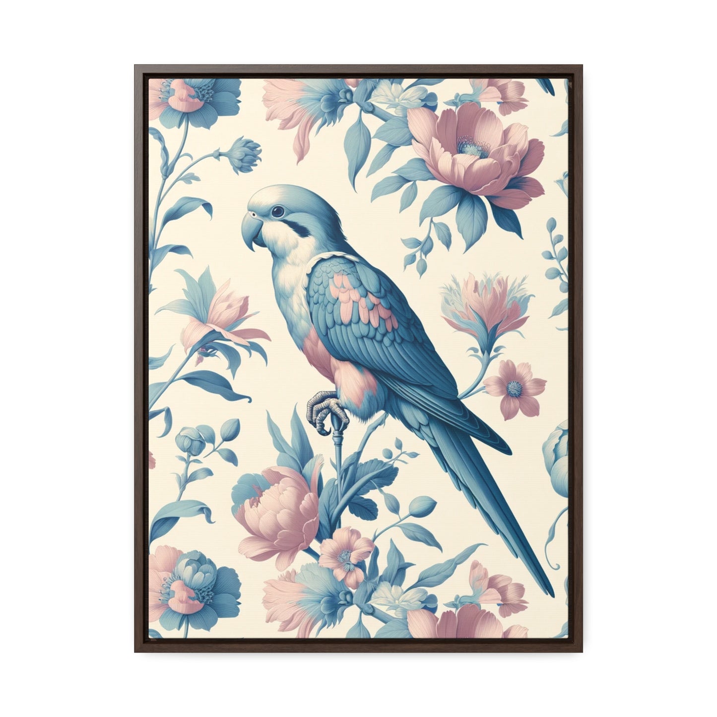 Quaker Parrot Vertical Framed Art