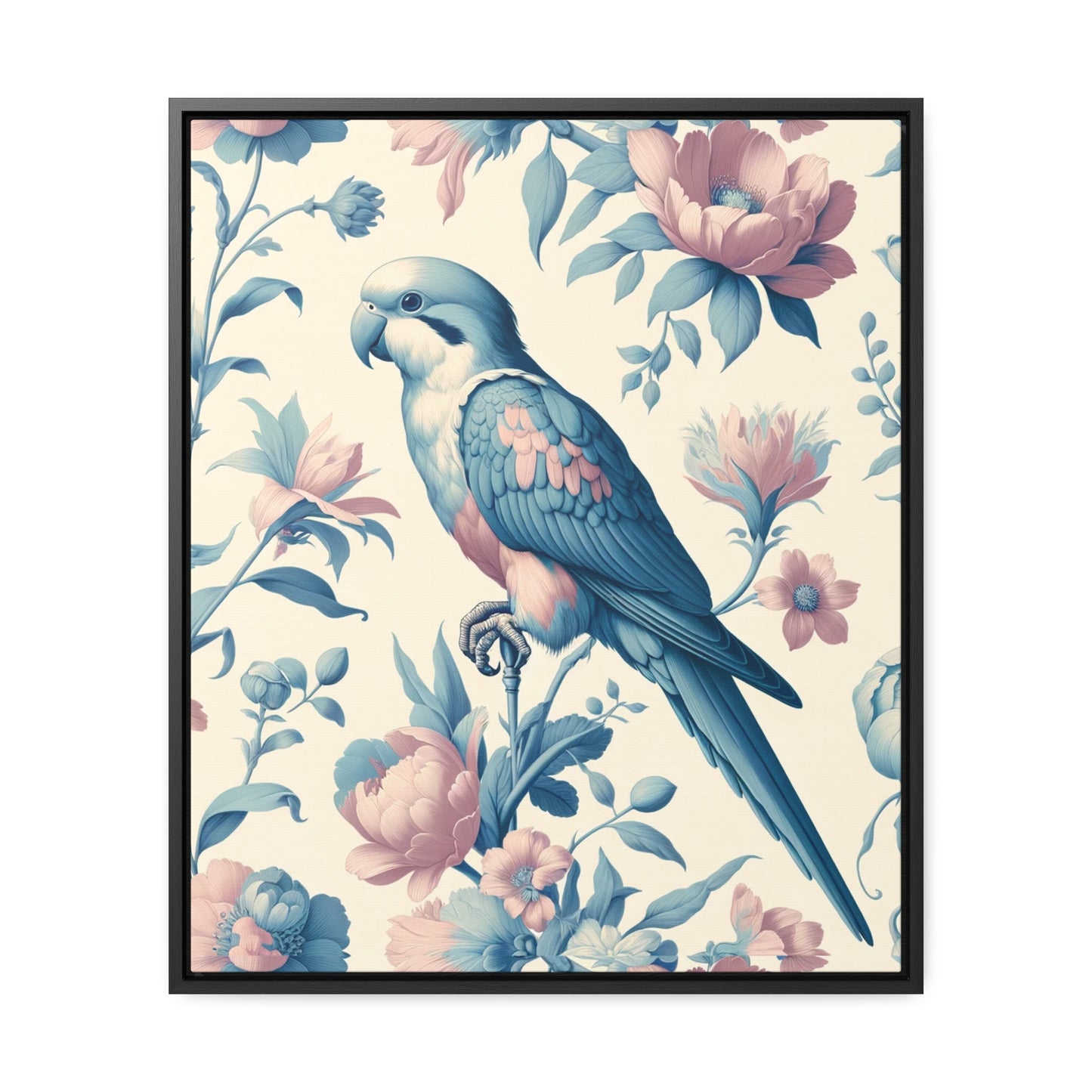 Quaker Parrot Vertical Framed Art