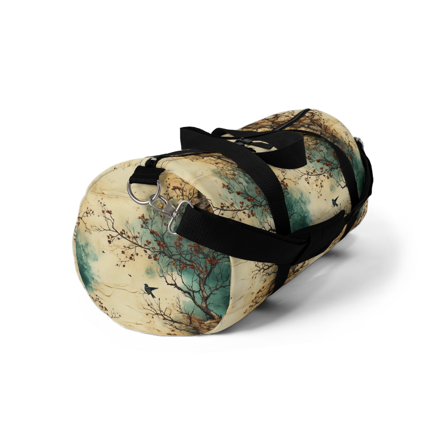 Autumn Trees and Bird Flying Duffel Bag