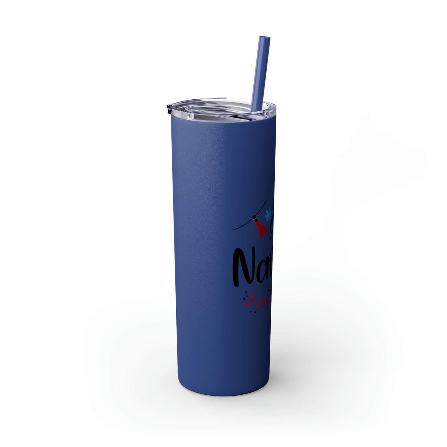 Feliz Navidad Skinny Tumbler with Straw, 20oz