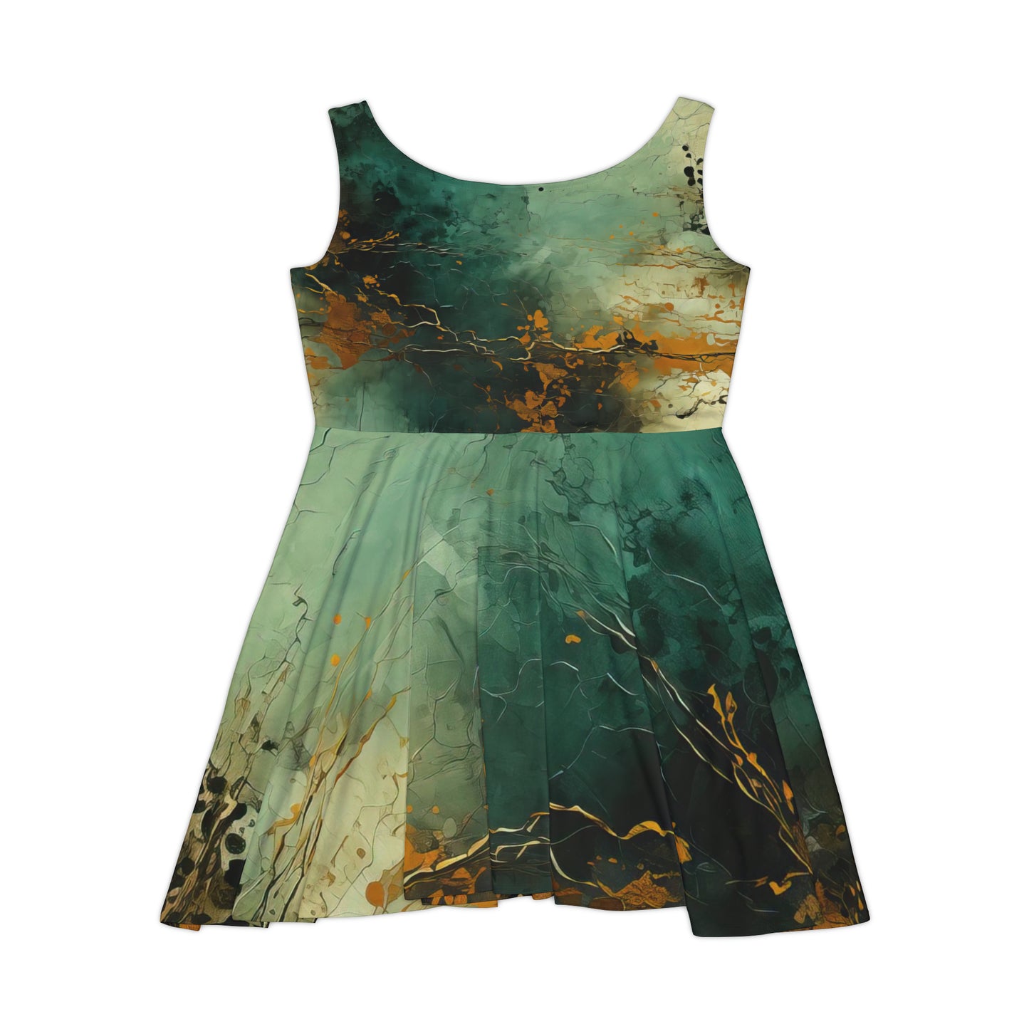 Dark Marble Skater Dress