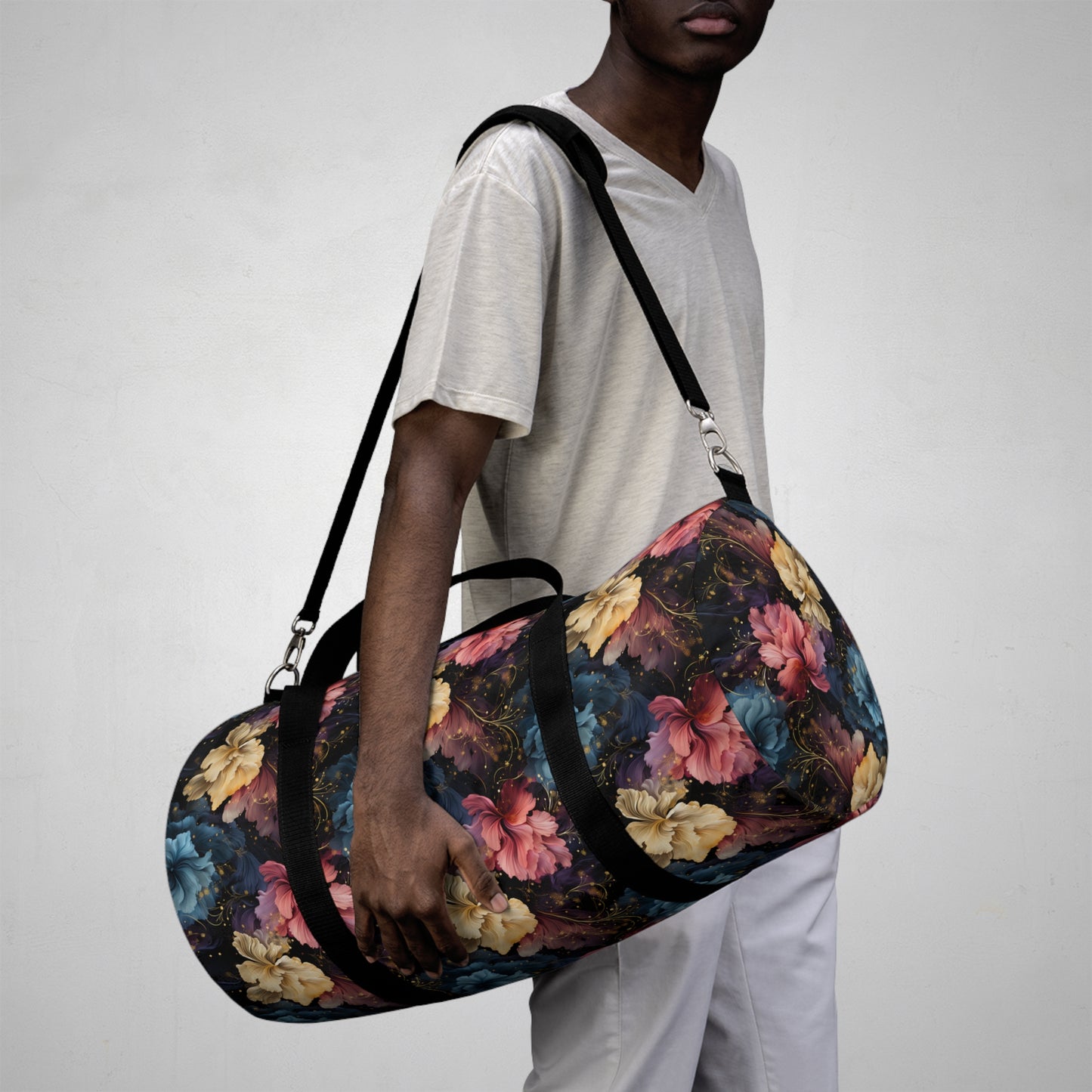 Flowers in Cosmic Duffel Bag
