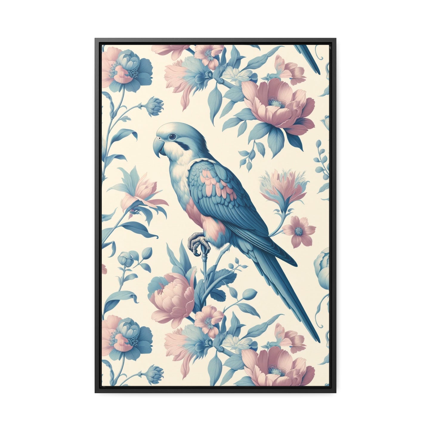 Quaker Parrot Vertical Framed Art