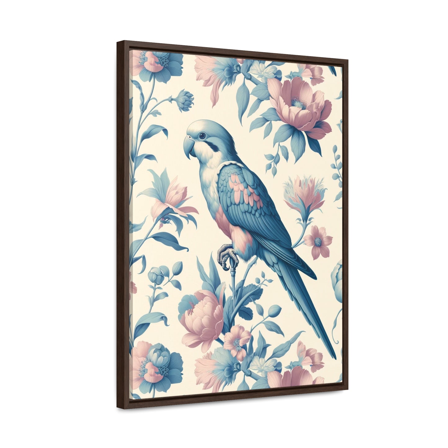 Quaker Parrot Vertical Framed Art