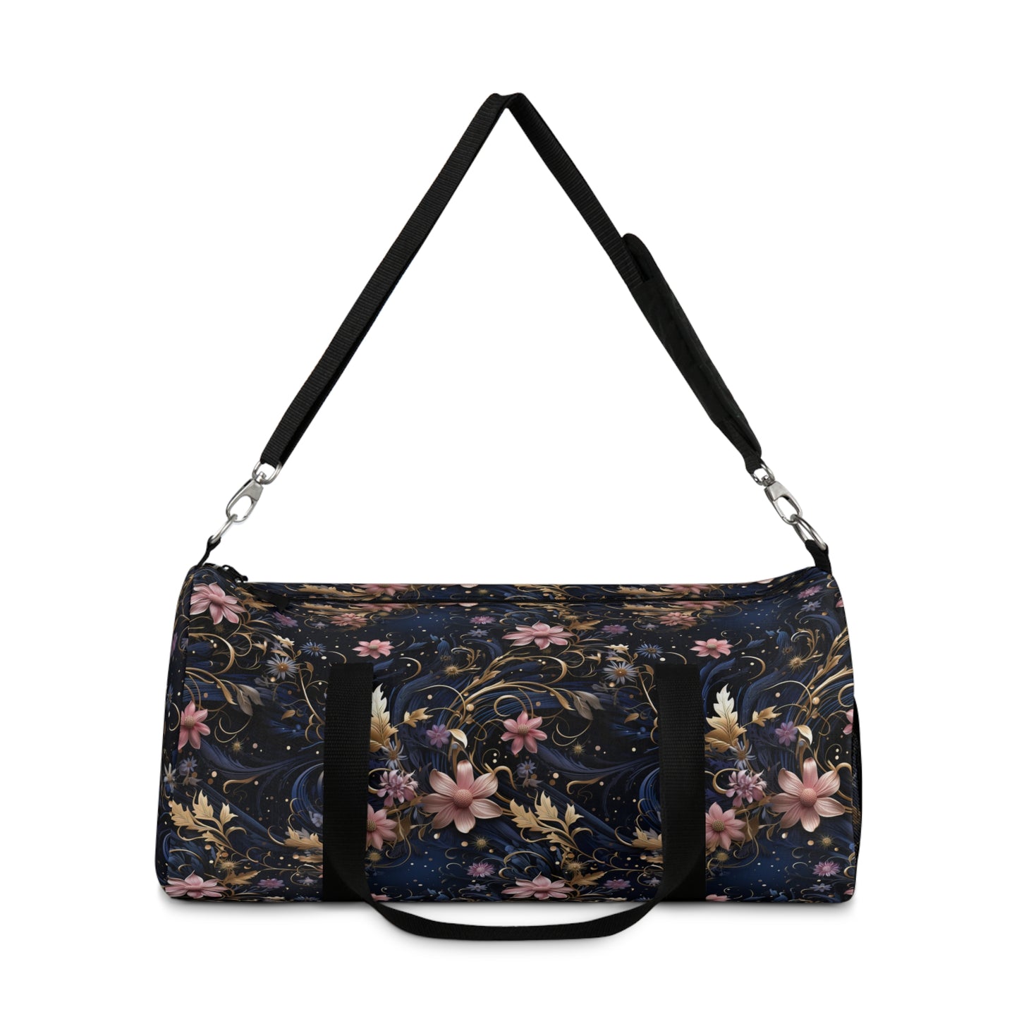 Pink Flower Cosmic Duffel Bag