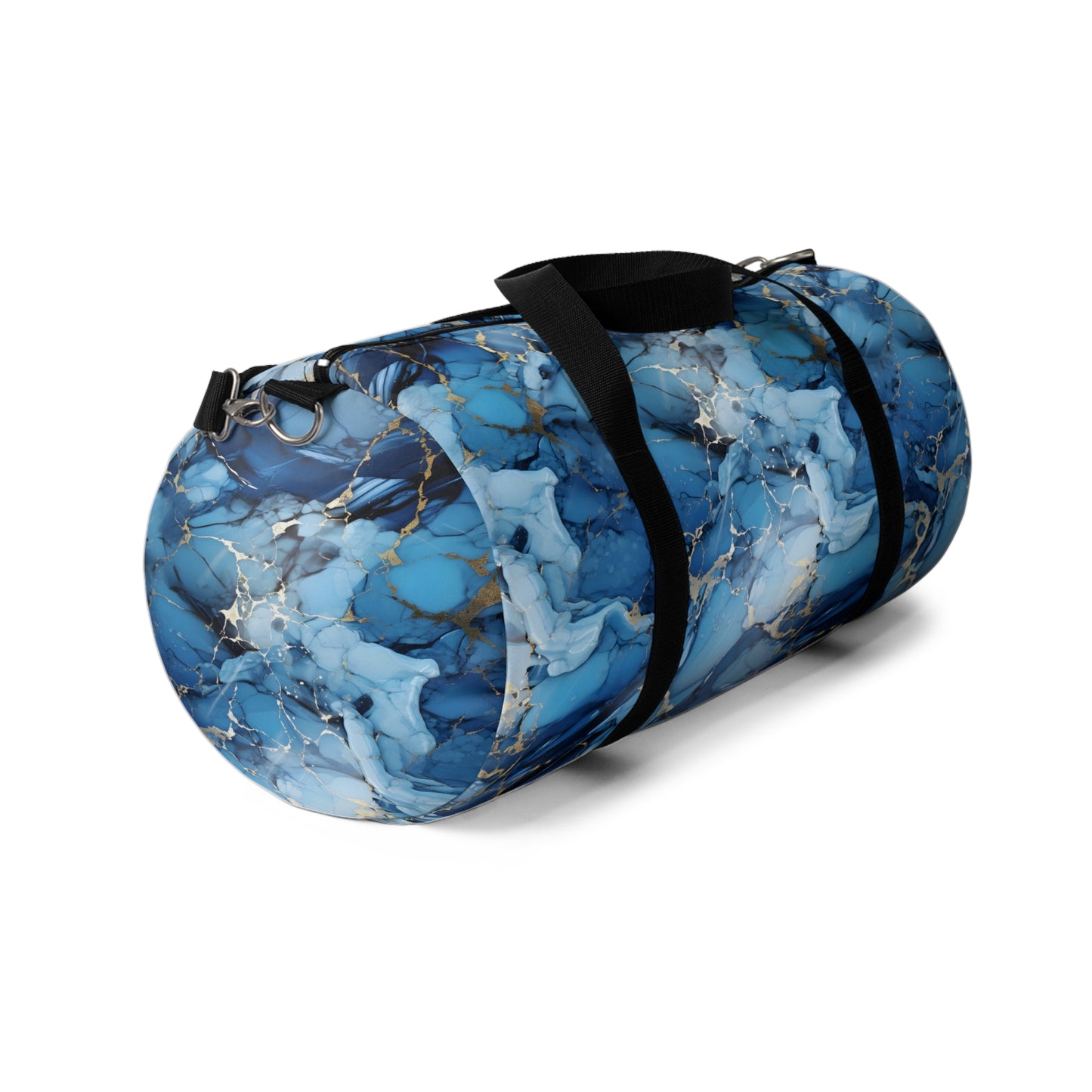 Blue Marbled Duffel Bag