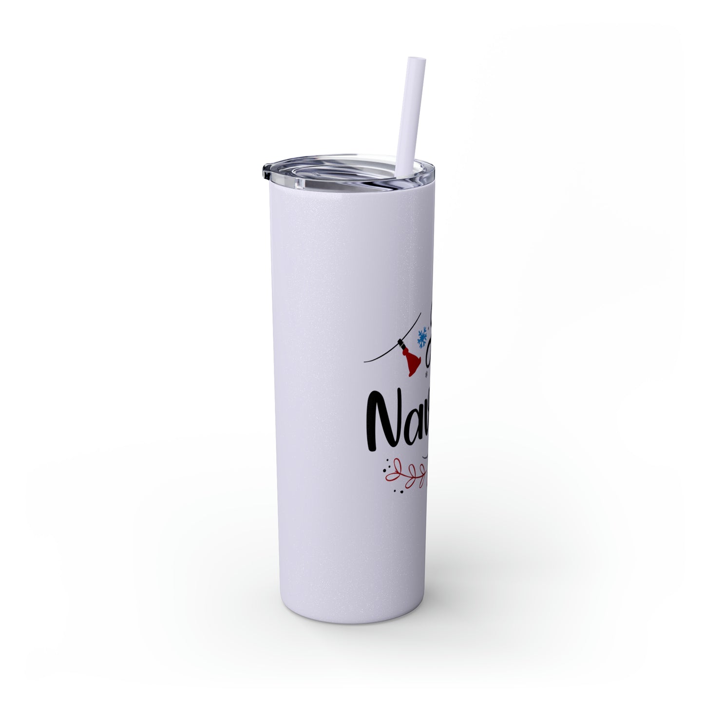 Feliz Navidad Skinny Tumbler with Straw, 20oz