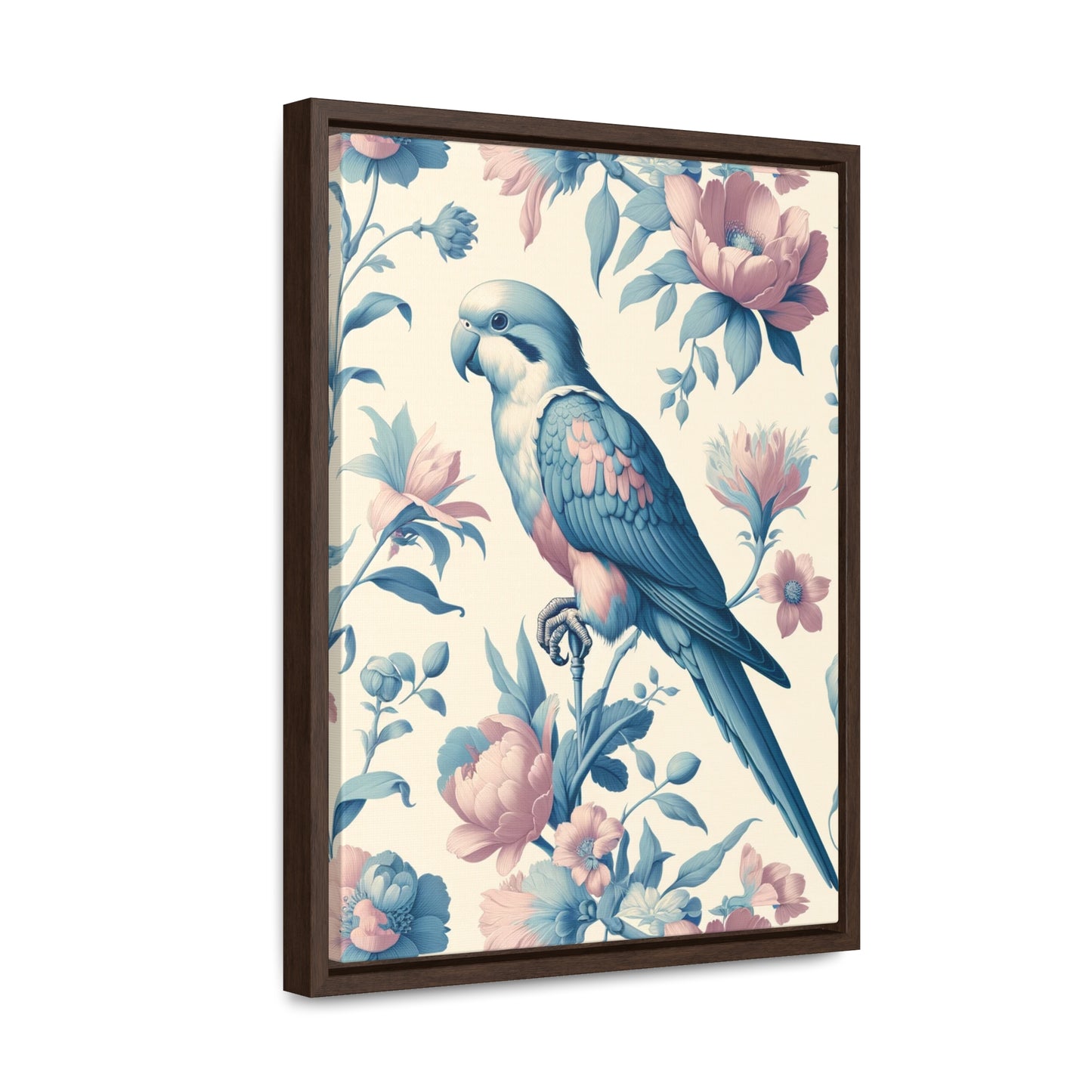 Quaker Parrot Vertical Framed Art