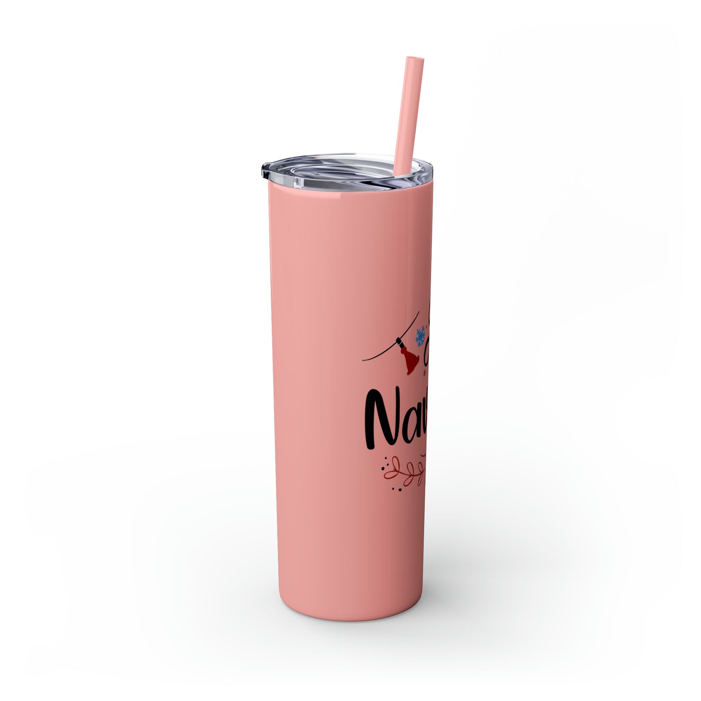 Feliz Navidad Skinny Tumbler with Straw, 20oz