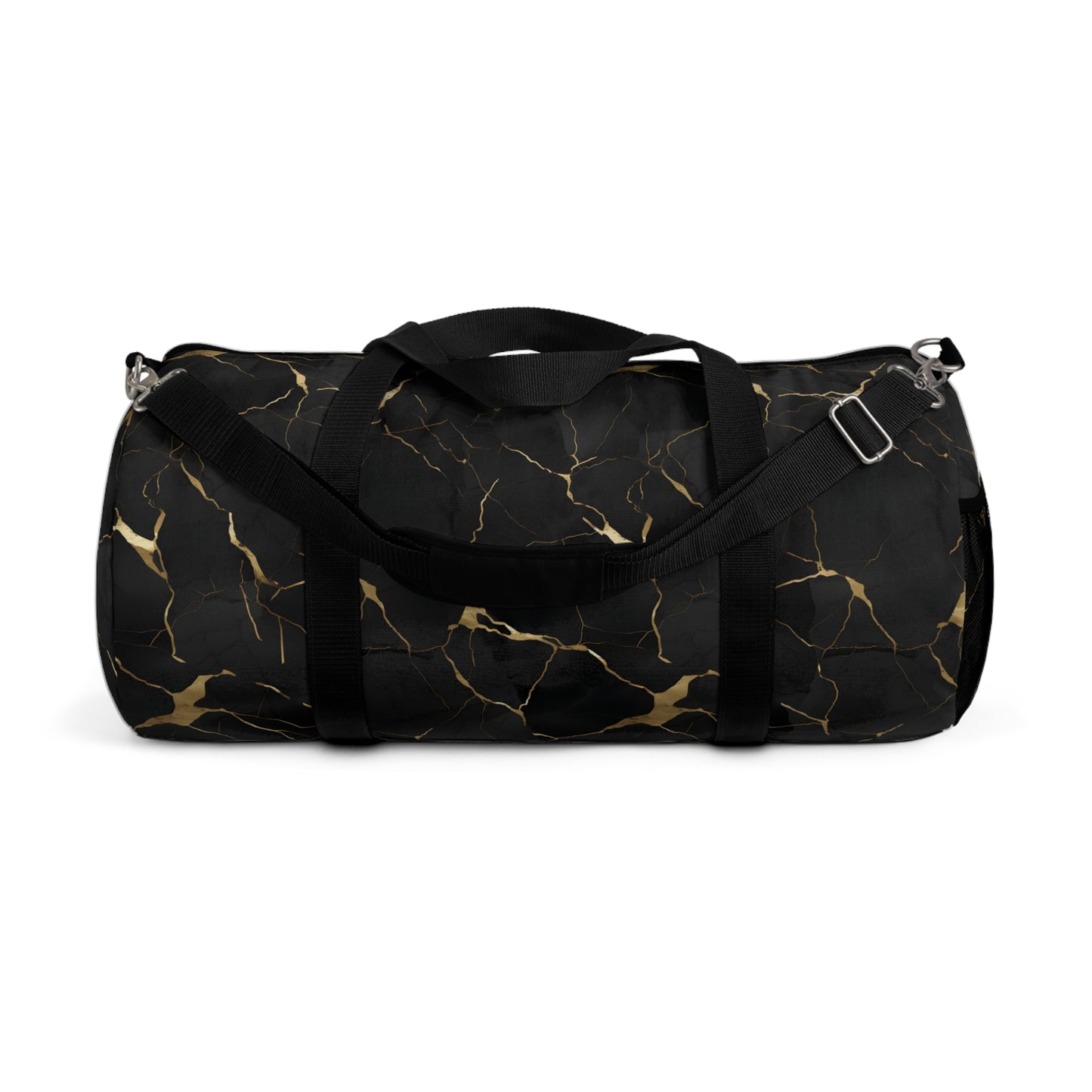 Black Marbled Duffel Bag