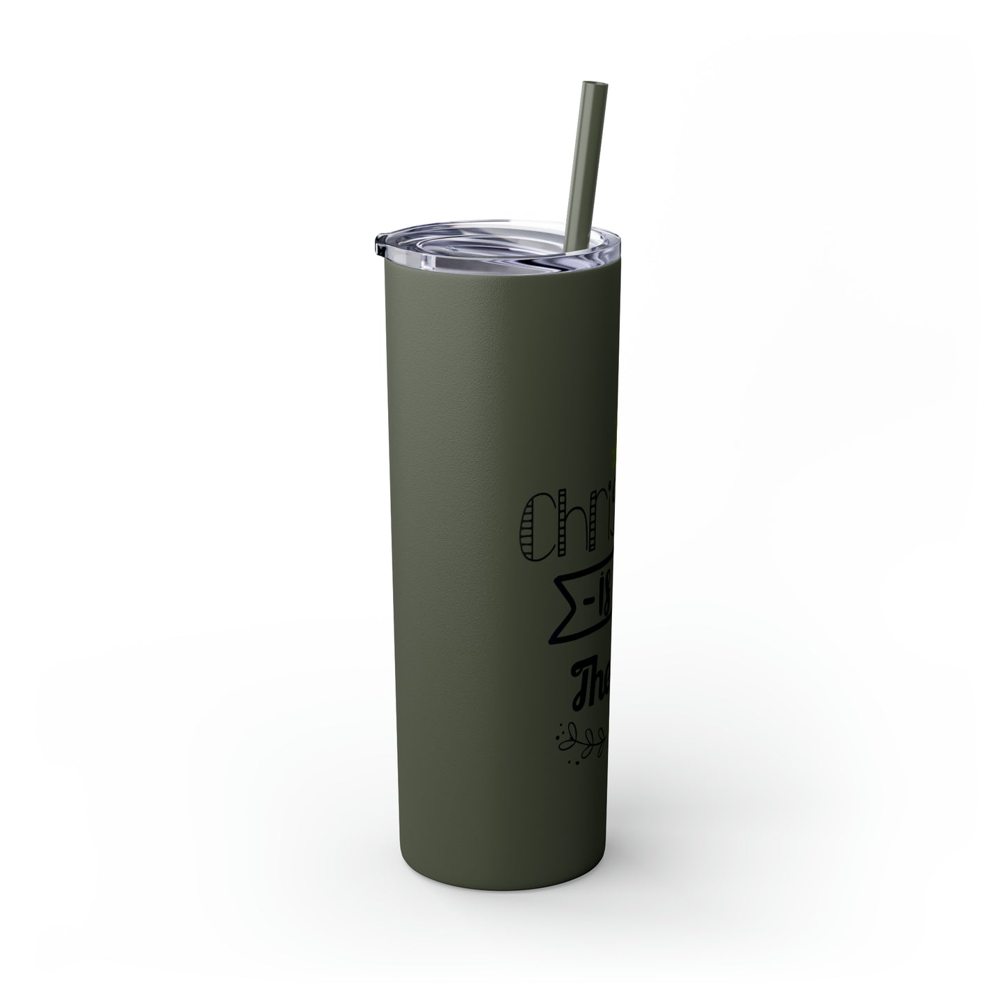 Christmas Is In The Air Skinny Tumbler with Straw, 20oz