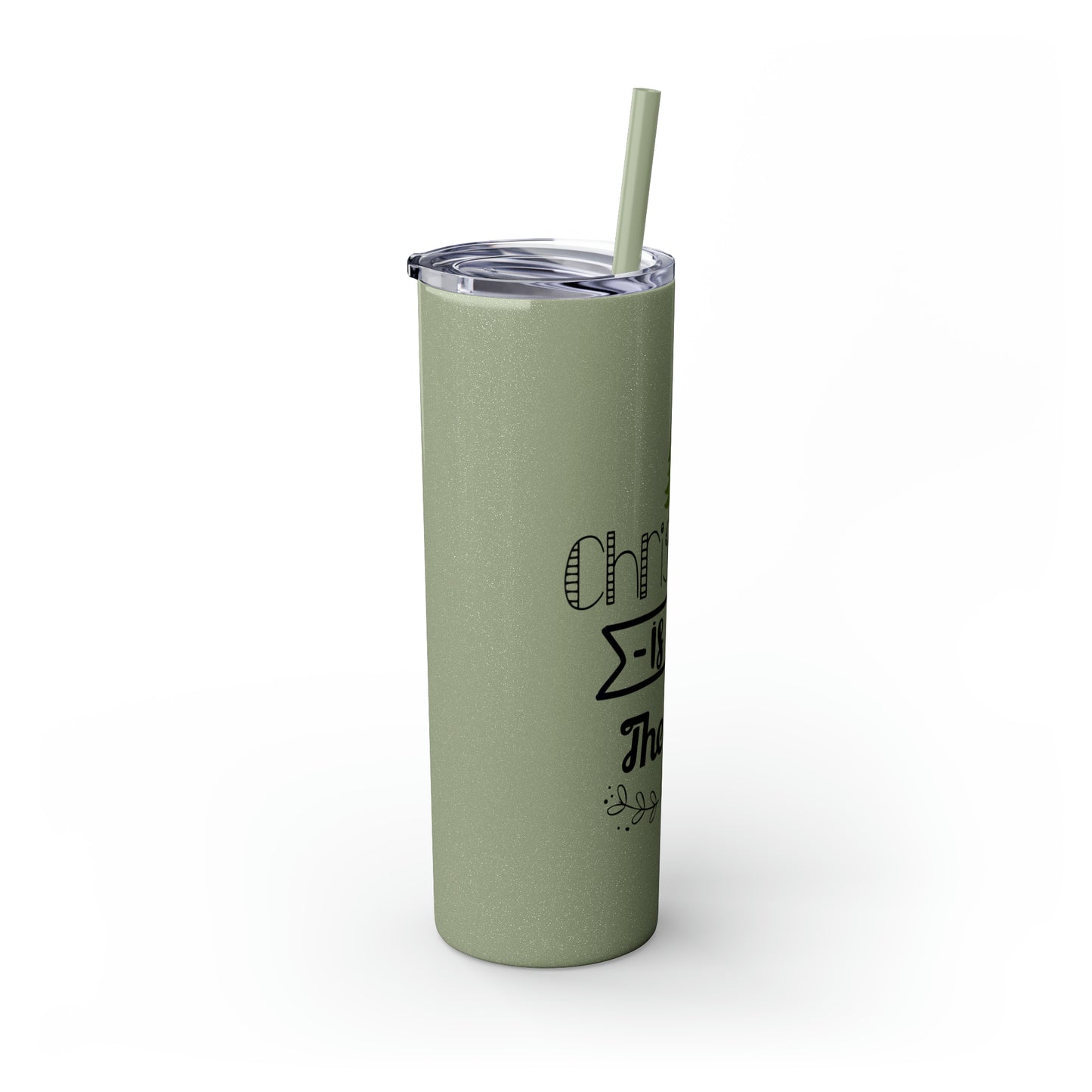 Christmas Is In The Air Skinny Tumbler with Straw, 20oz