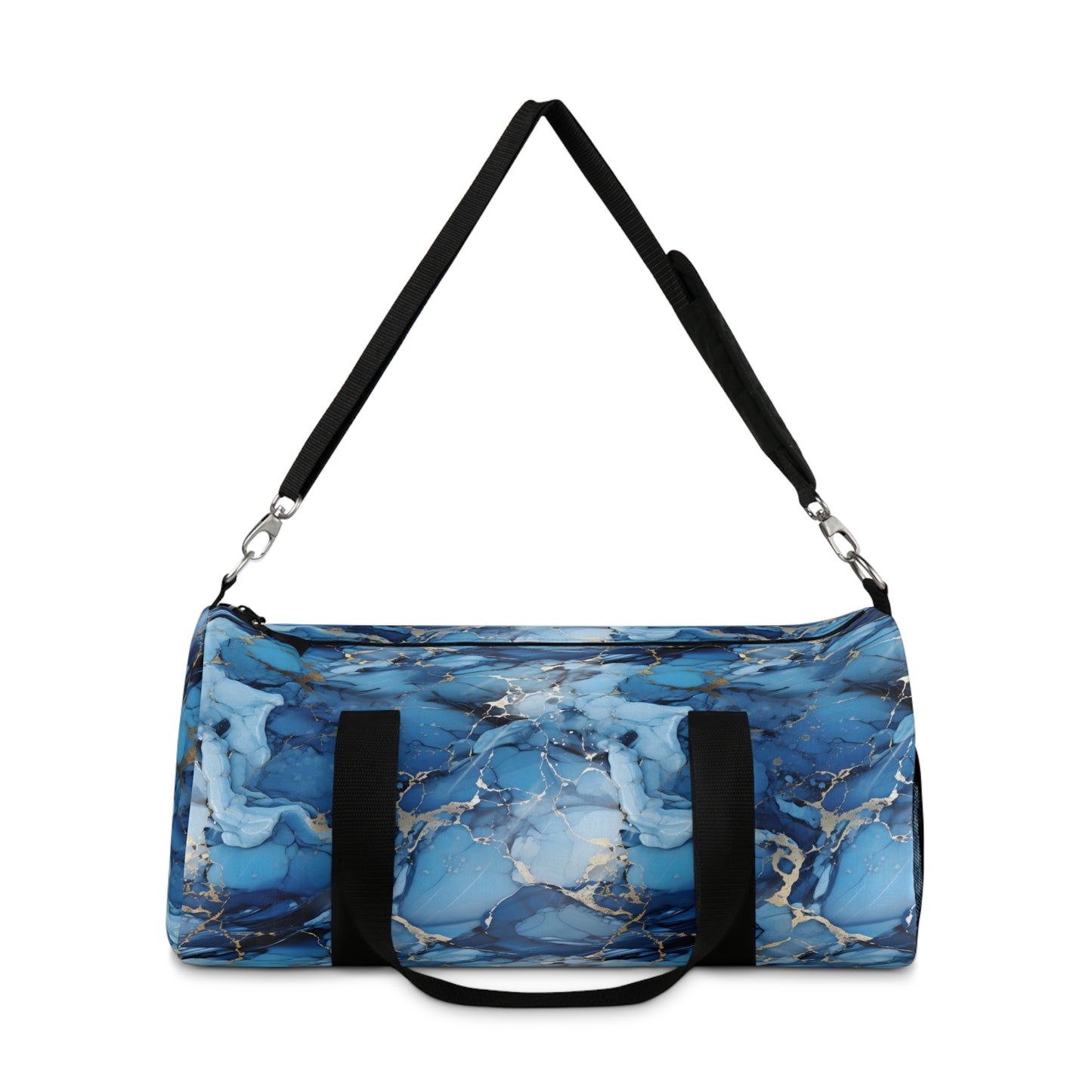 Blue Marbled Duffel Bag