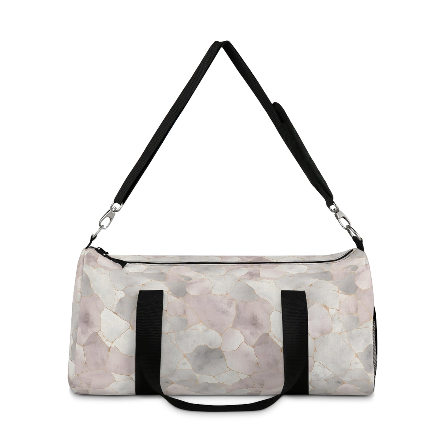 White Marbled Duffel Bag