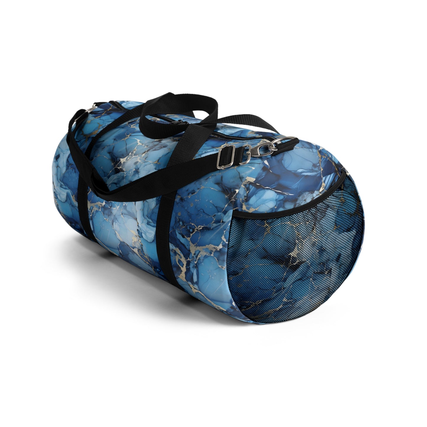 Blue Marbled Duffel Bag