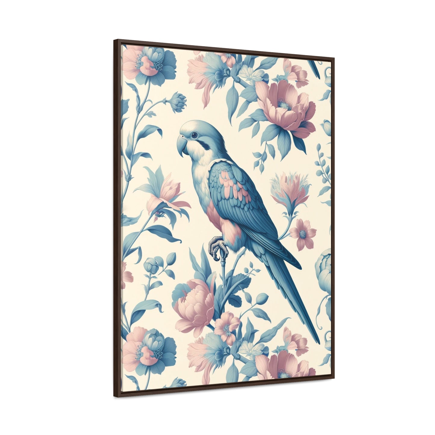 Quaker Parrot Vertical Framed Art