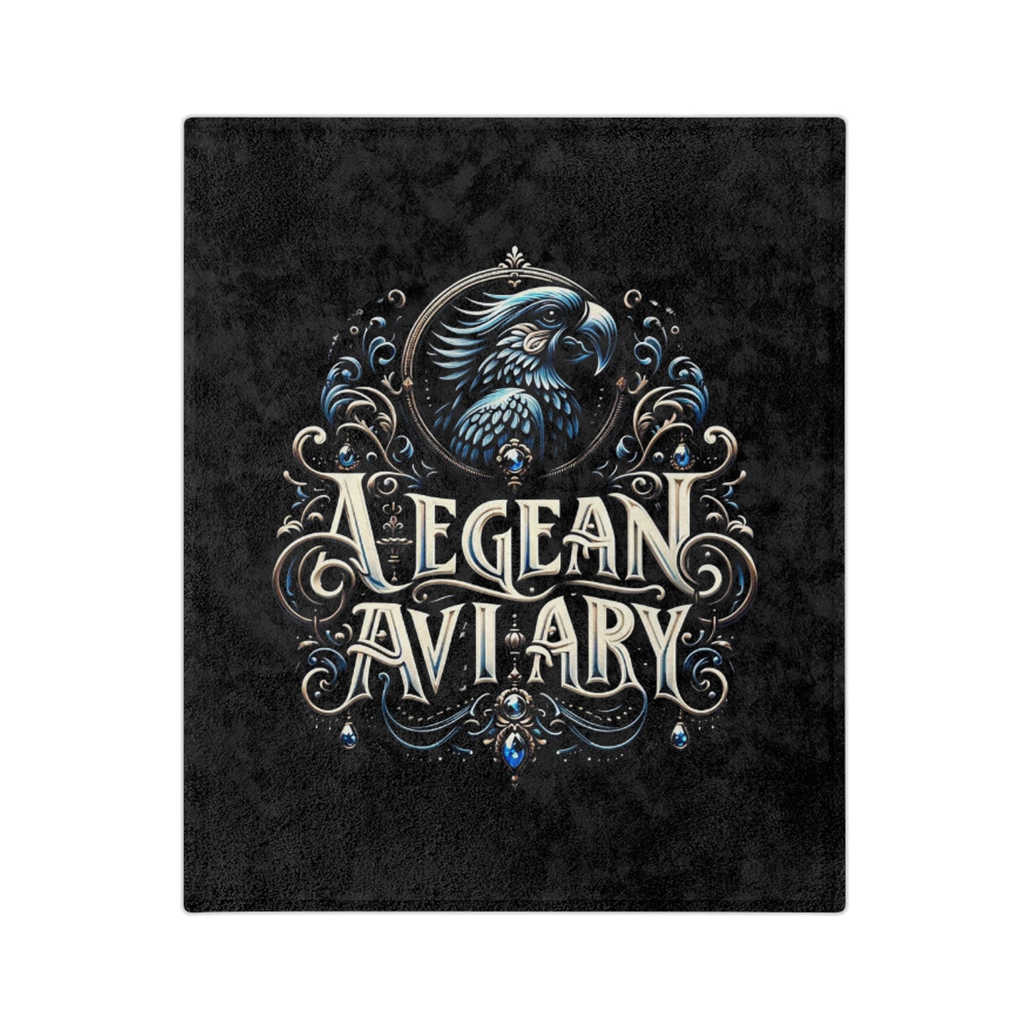 Aegean Aviary Velveteen Minky Blanket
