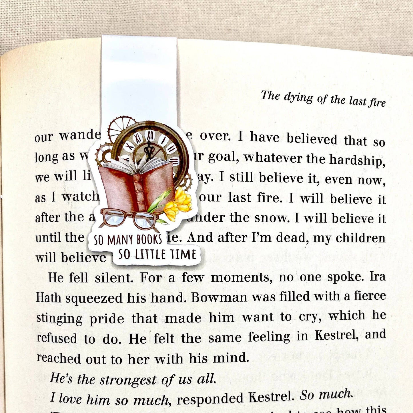 So many books, Magnetic bookmark, book gift