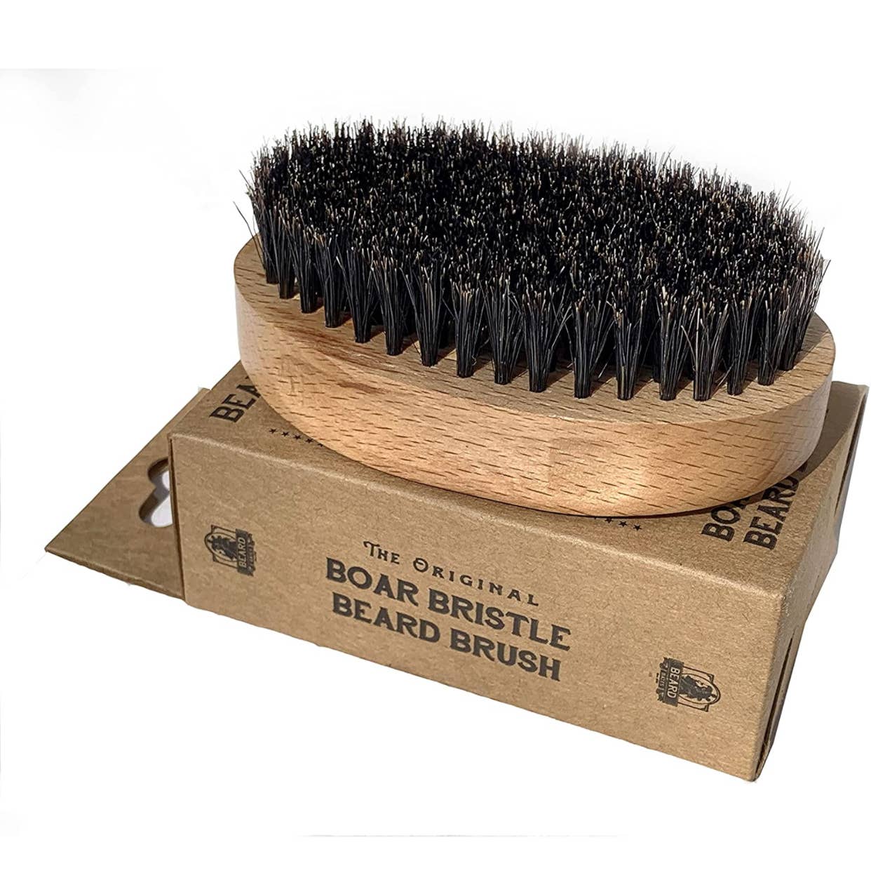 Beard & Bates | Boar Bristle Beard Brush | Handcrafted, Larg