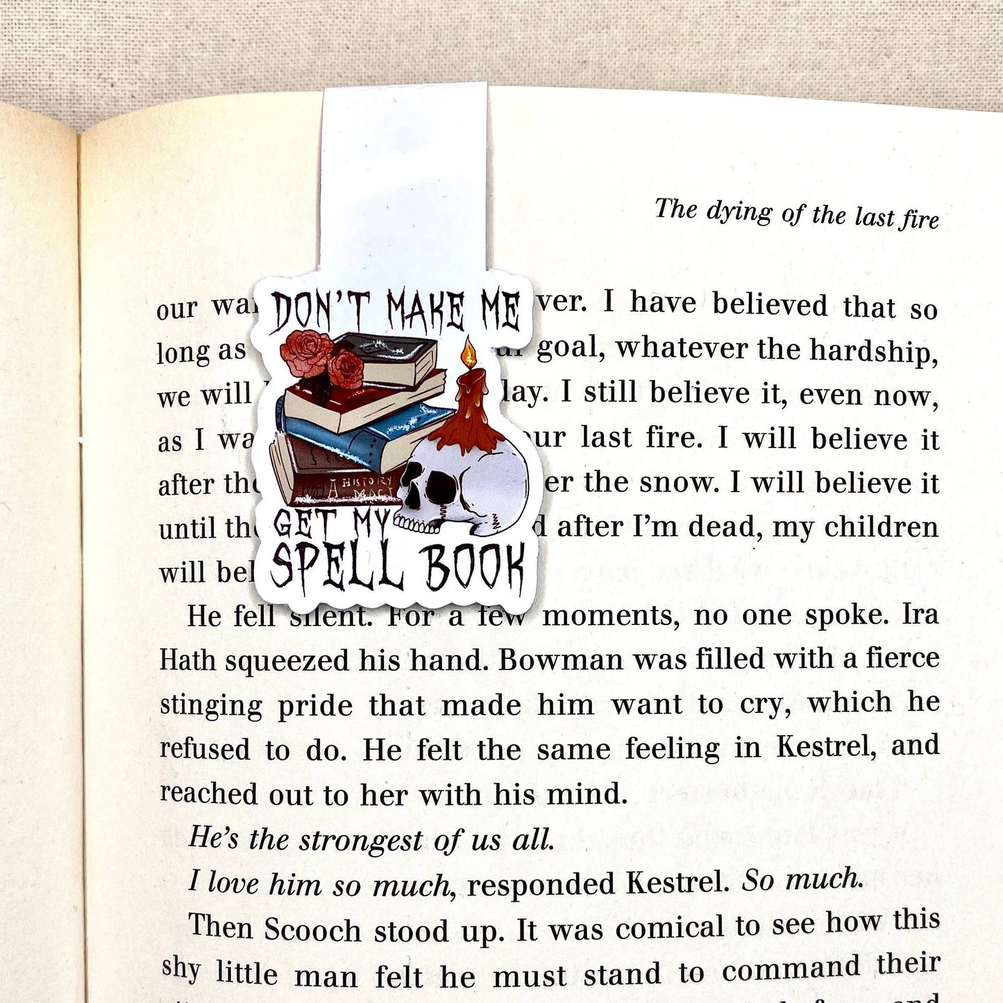 Spell book, magnetic bookmark, gift for readers, book gift